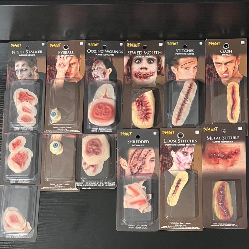 Spirit Special Effects Latex Prosthetics 13 Pieces SFX Bundle